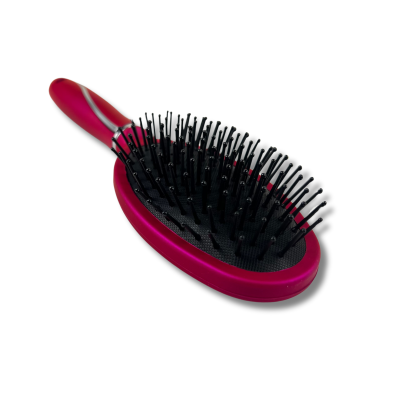 Cepillo Para Cabello de Silicona Negro Gris y Fucsia