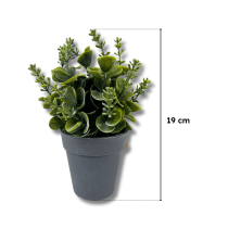 Set 3 Plantas Artificiales en Maceta de Plástico Para Decorar Gris