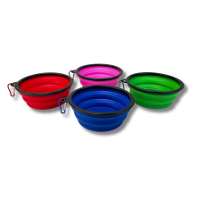 Comedero y Bebedero de Silicona Plegable de 12,5cm y 17,5cm Azul Verde Rojo y Rosa