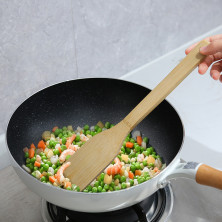 Set Utensilios y de Cocina Con Soporte en Madera de Bambú Apto Para Todas las Ollas y Sartenes