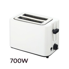 HONEST Tostadora 2 Ranuras 700W Control de Arranque Con Regulador de Temperatura 7 Niveles Estilo Moderno Blanco